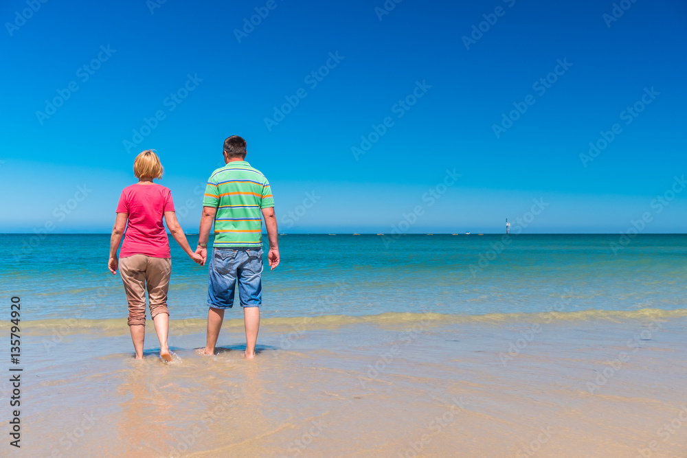 Senior couple at the beach