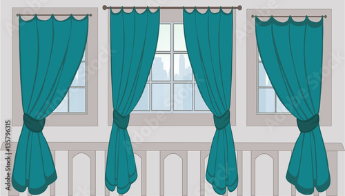 Design of windows in urban apartment