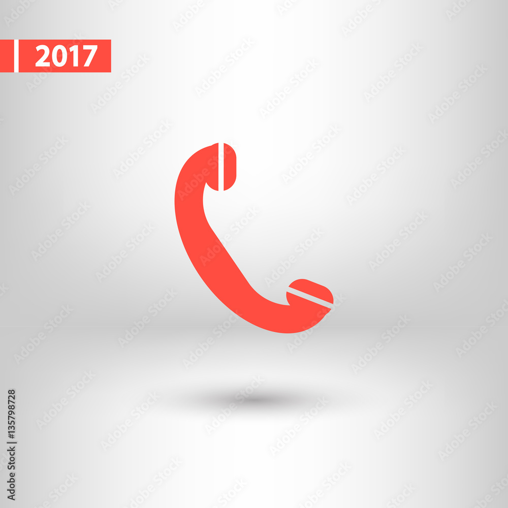 Phone, flat icon, vector illustration. Flat design style Phone, flat icon, vector illustration. Flat design style