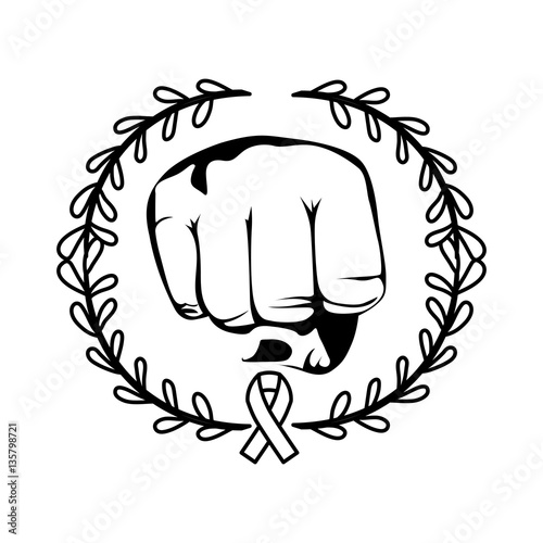 Clenched fist symbol icon vector illustration graphic design