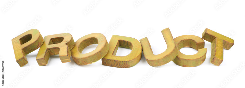 Word made of wooden letters isolated