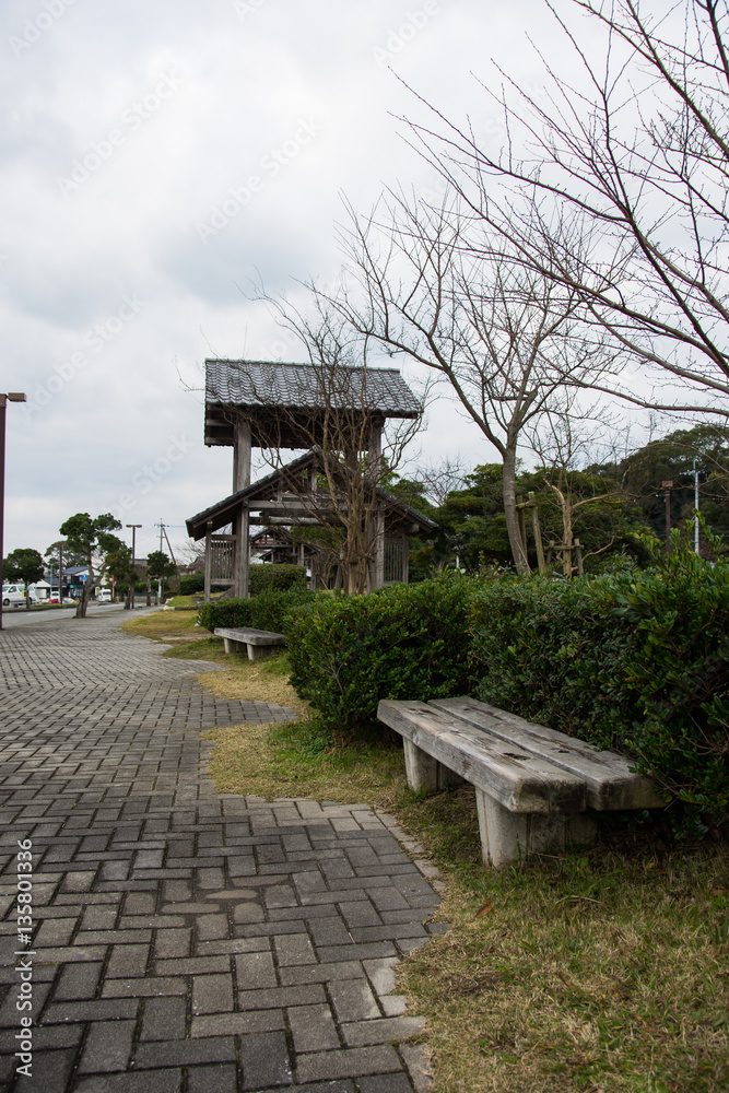 bench or waiting area in Nokonoshima Island Fukuoka, Japan