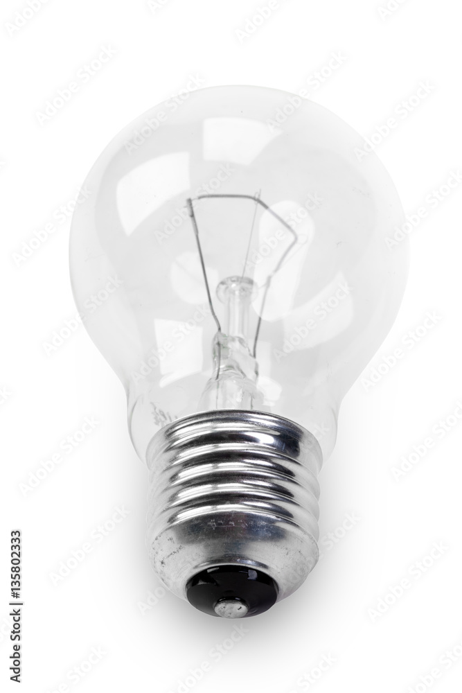 Light bulb on a white background Light bulb on a white background