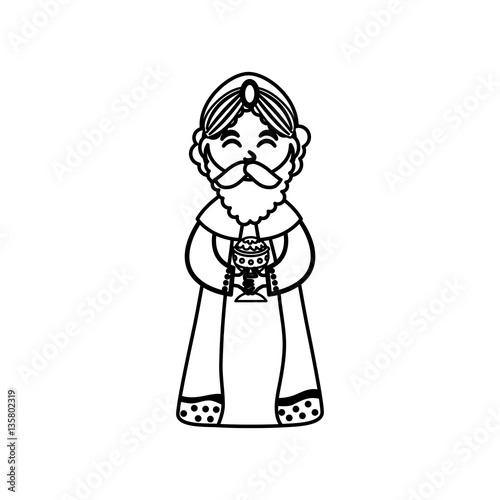 Three wise man cartoon icon vector illustration graphic design