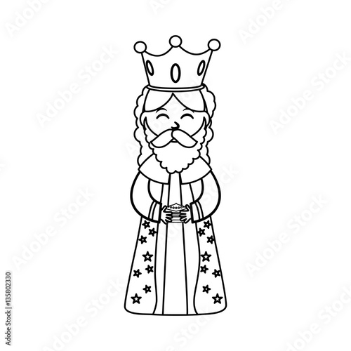 Three wise man cartoon icon vector illustration graphic design