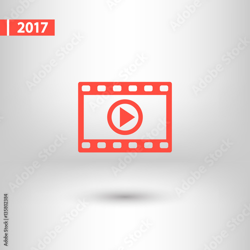 video icon, vector illustration. Flat design style Free Download video icon, vector illustration. Flat design style - GFXLoad