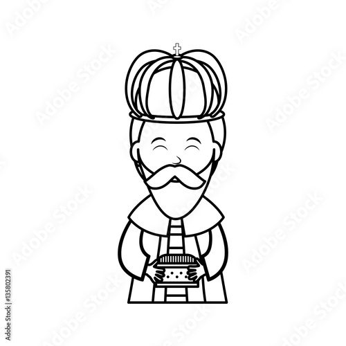 Three wise man cartoon icon vector illustration graphic design