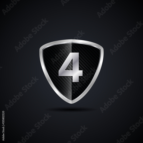 Number in shield