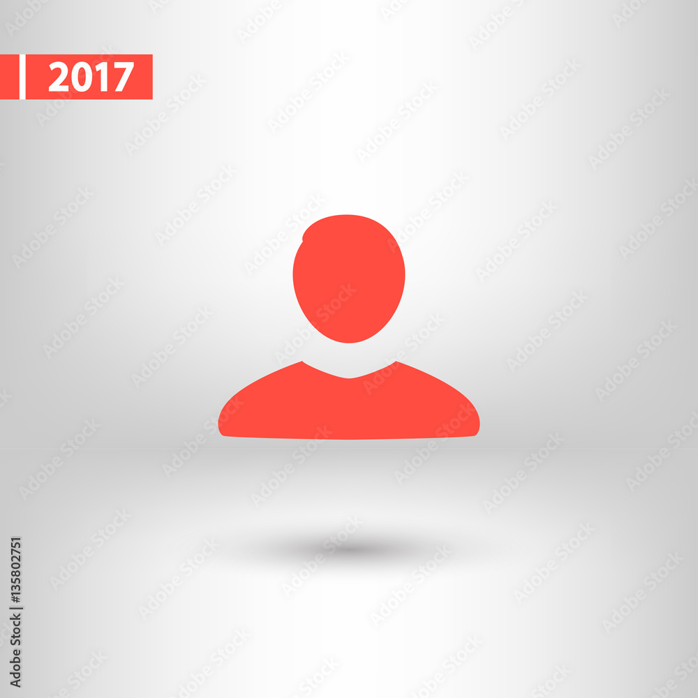 man icon, vector illustration. Flat design style man icon, vector illustration. Flat design style