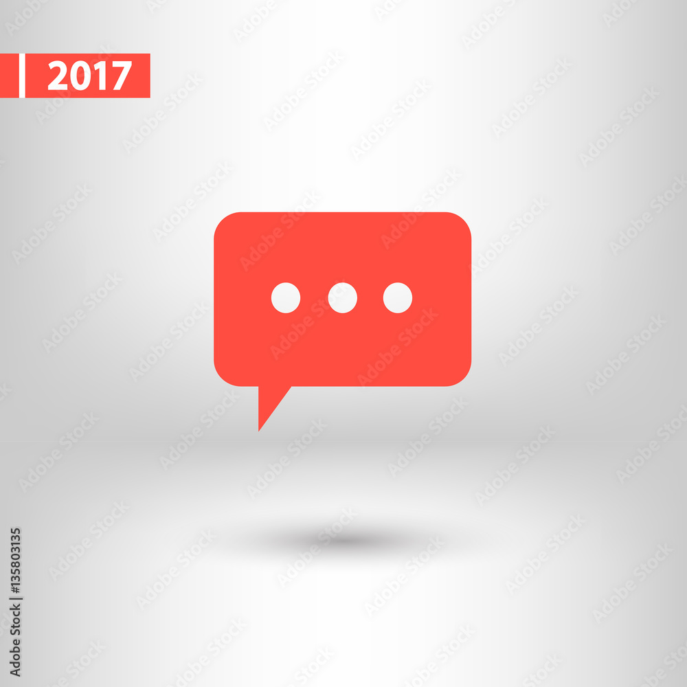 Speech bubbles icon. vector illustration with soft shadow on a gray background Speech bubbles icon. vector illustration with soft shadow on a gray background