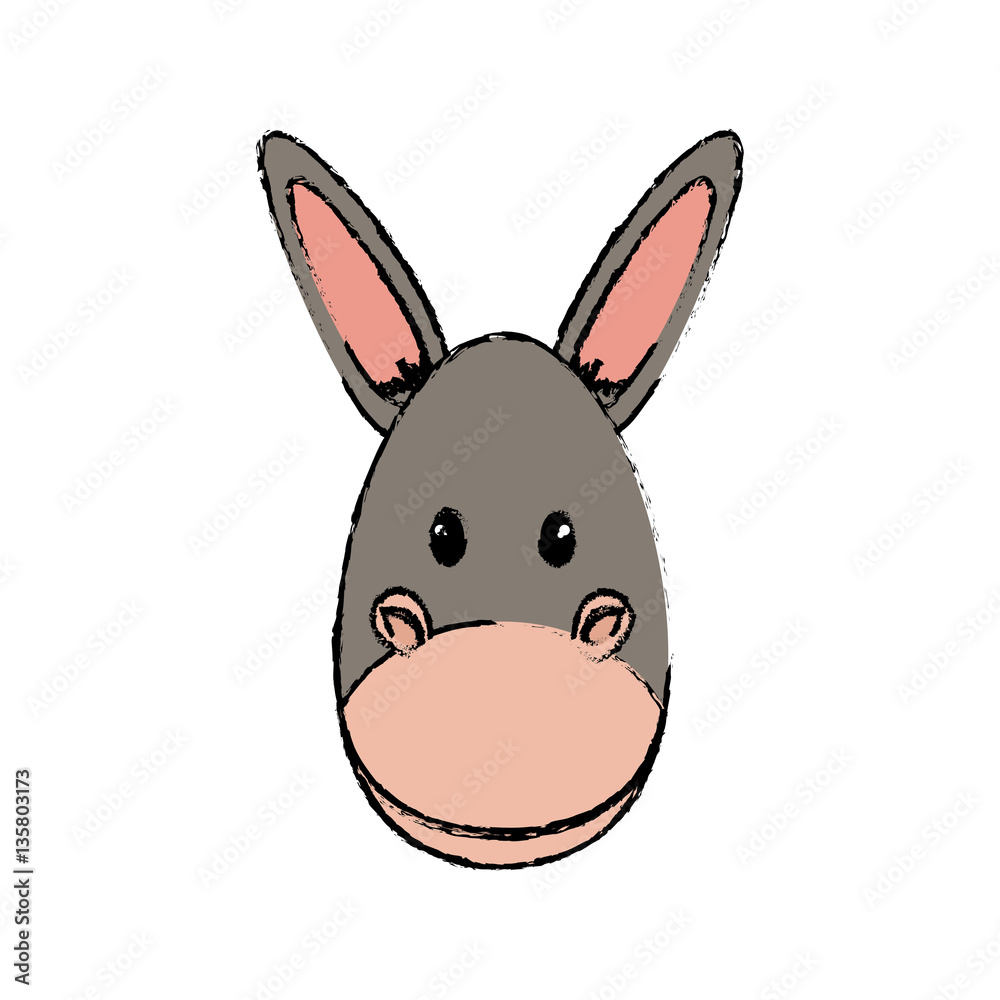 Donkey animal cartoon icon vector illustration graphic design Donkey animal cartoon icon vector illustration graphic design