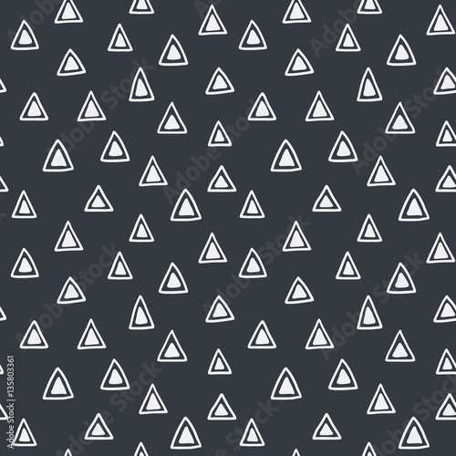Seamless hand drawn geometric tribal pattern with triangles. Vector navajo design. Free Download Seamless hand drawn geometric tribal pattern with triangles. Vector navajo design. - GFXLoad