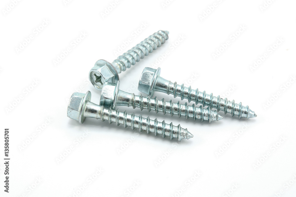 Screws isolated on white background Screws isolated on white background