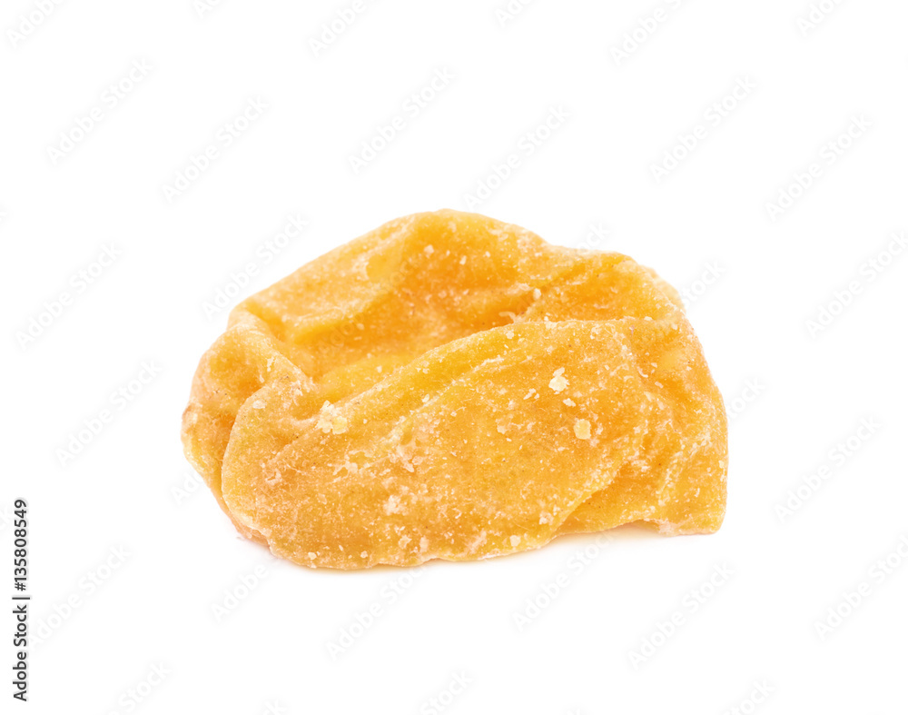 Single dried apricot isolated Single dried apricot isolated