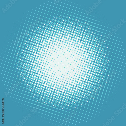 Halfton white spot on a blue background