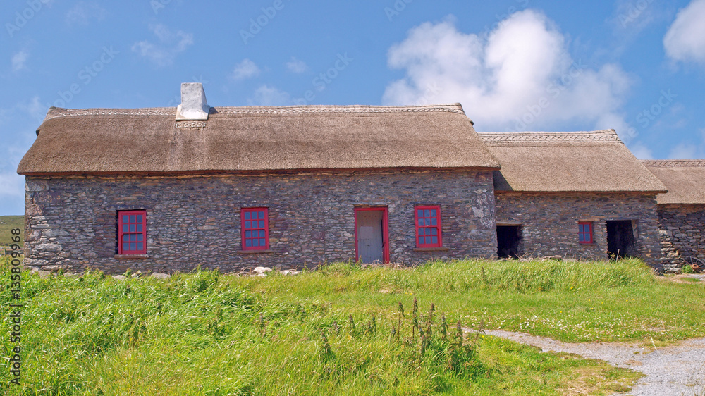 Famine farm building on the Dingle Peninsula in County Kerry, Western Ireland Famine farm building on the Dingle Peninsula in County Kerry, Western Ireland