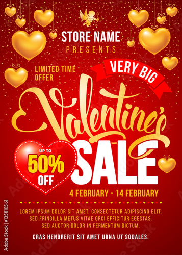 Valentines Day Sale Design Template