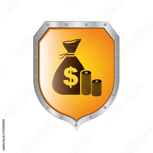 Money protection concept icon vector illustration graphic design