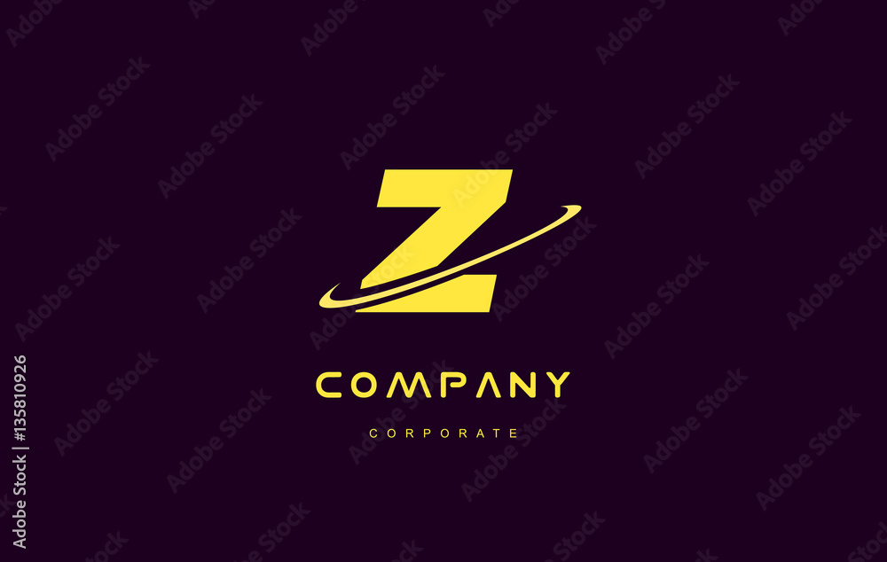 z small alphabet purple letter logo vector icon design
