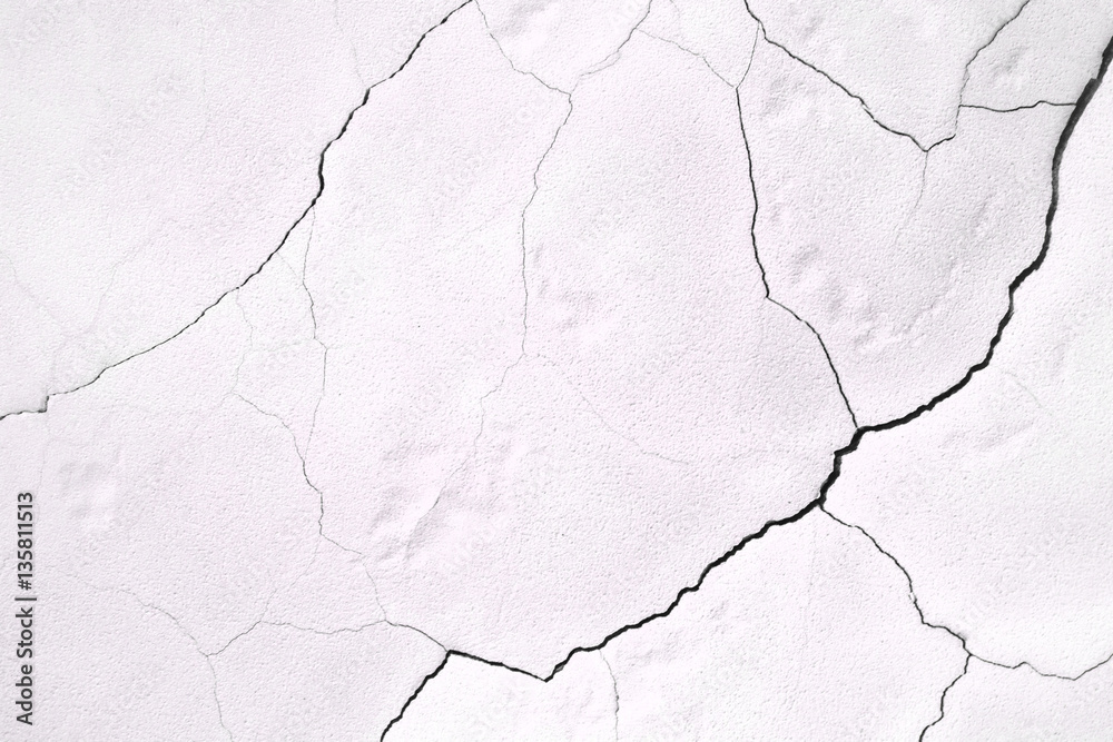 white wall, the concrete surface with cracks white wall, the concrete surface with cracks
