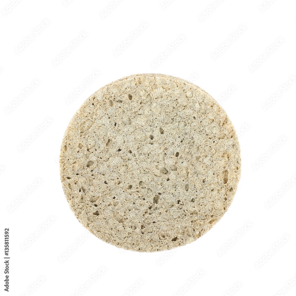 Used make-up cleaning round sponge isolated Used make-up cleaning round sponge isolated