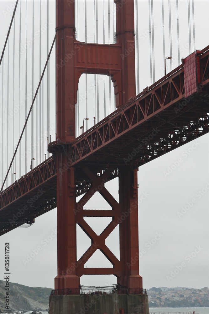 Fototapeta premium Golden Gate -Konstruktion