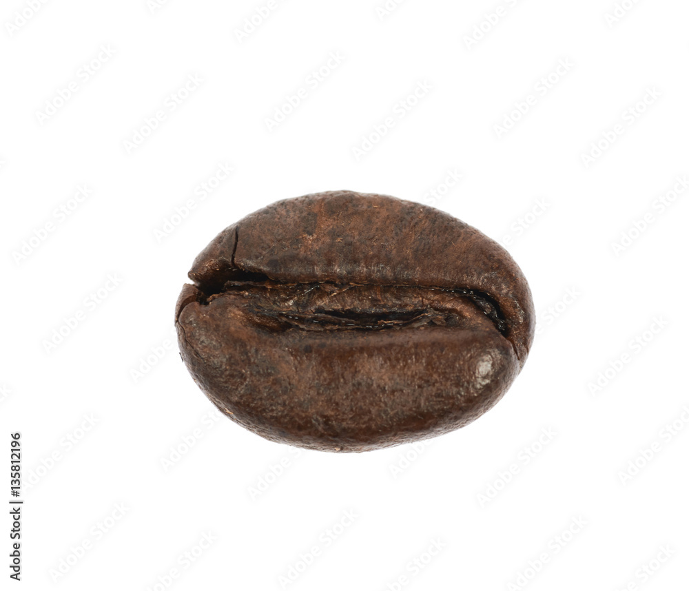 Obraz premium Single coffee bean isolated