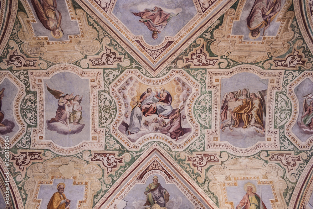 The ceiling of san giovanni in laterano in Rome.