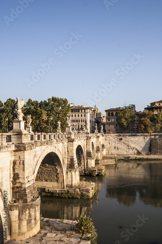 Ponte Sant'Angelo in Rome, Italy.