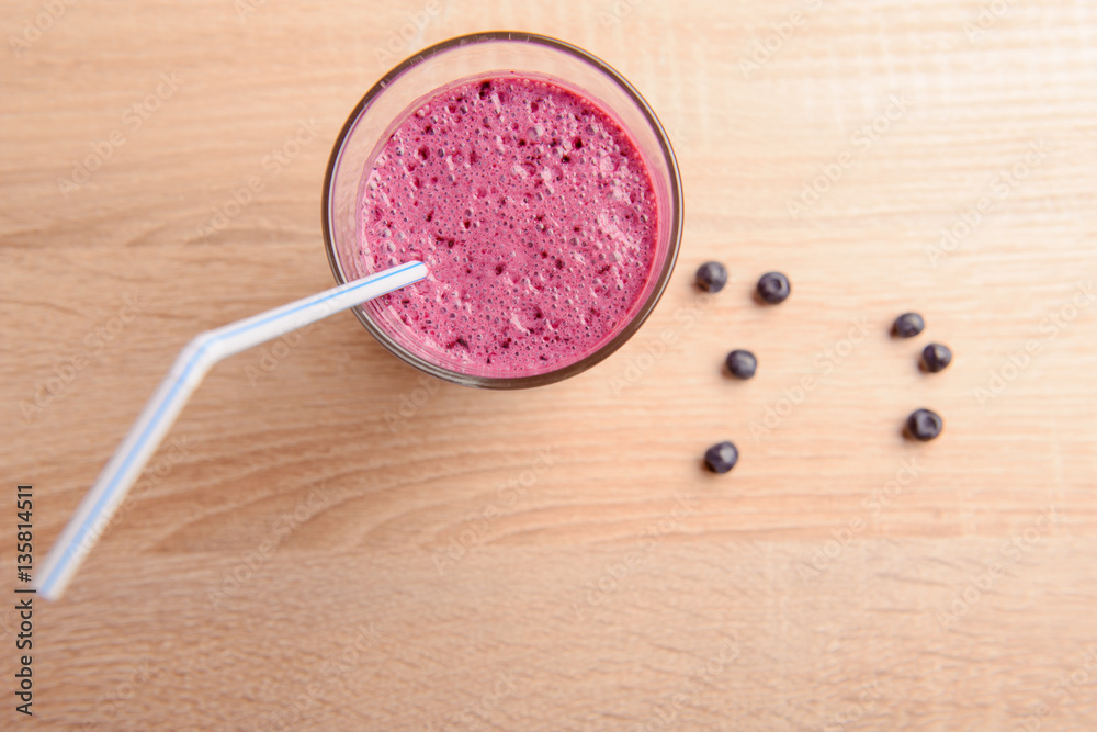 Blueberry smoothie with fresh berries Blueberry smoothie with fresh berries