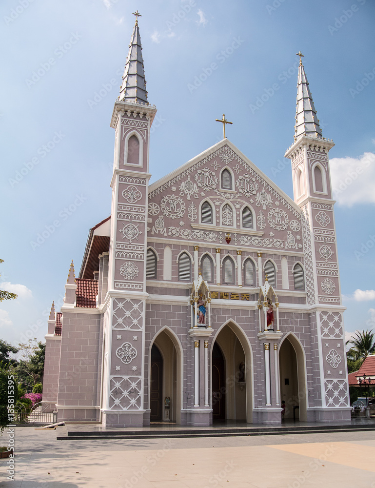 Christian Church of Wat Phra Haruthai in Ratchaburi Thailand