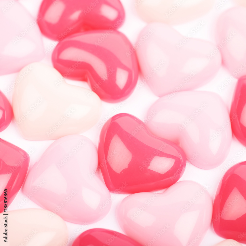 Obraz premium Surface coated with heart beads