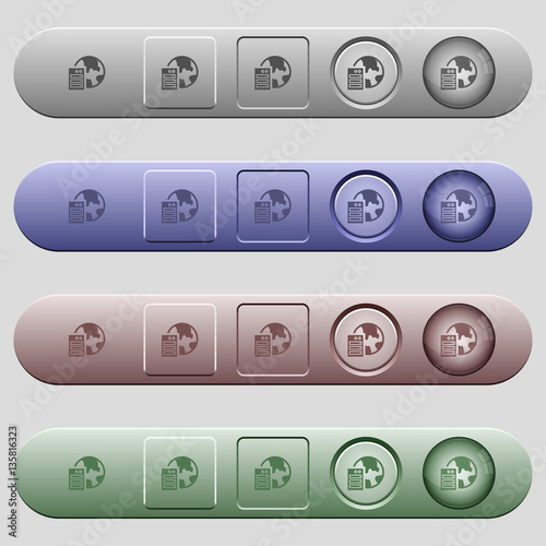 Web hosting icons on menu bars