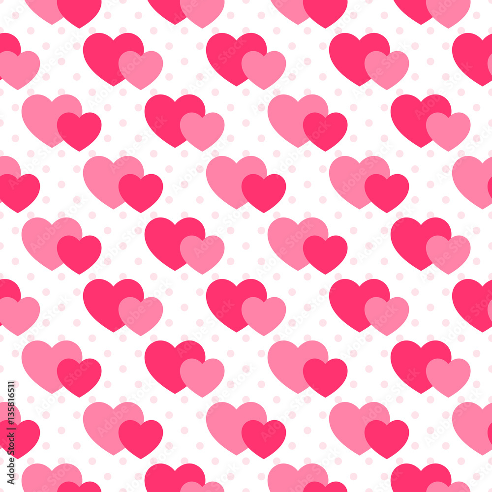 background with the pink hearts