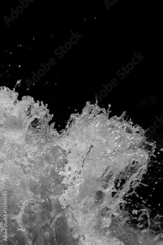 Water Splash on Black Background © hideto111