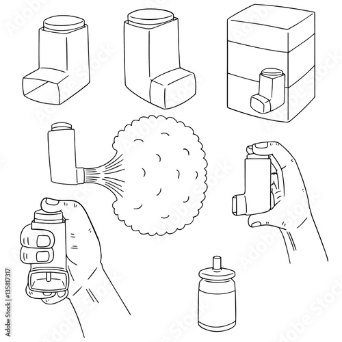 vector set of inhalation medicine