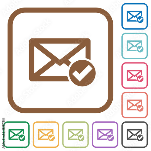 Mail read simple icons