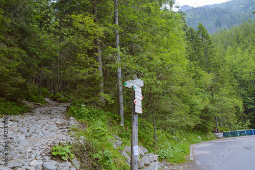 hiking path in the mountains