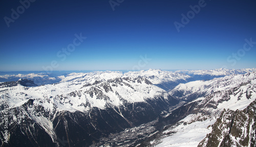 Chamonix Valley from the Aiguille du midi station photo