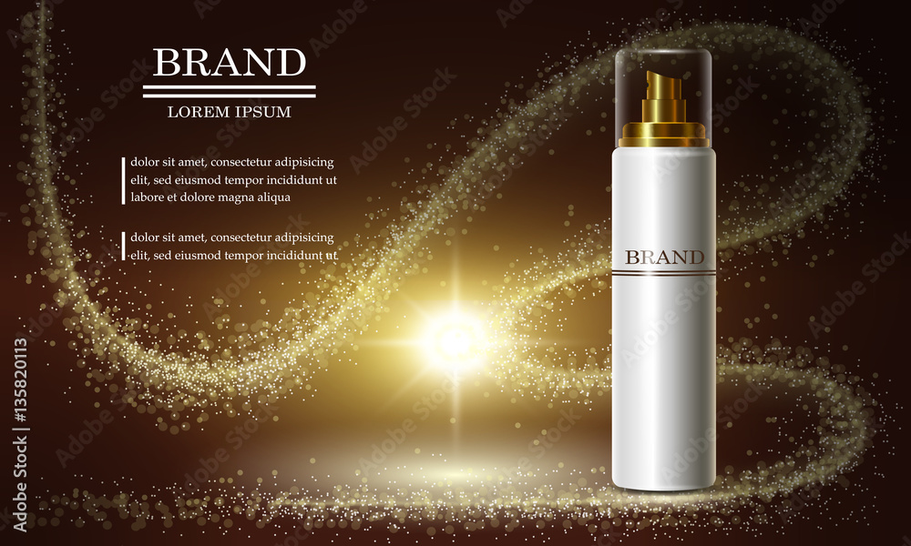 Φωτογραφία Cosmetics beauty series, ads of premium spray cream  for skin care