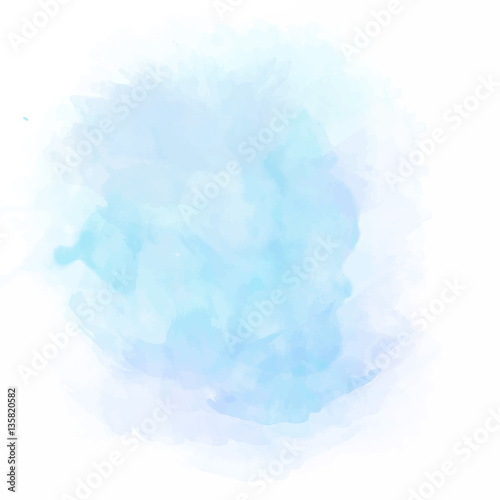 Blue watercolor splash vector
