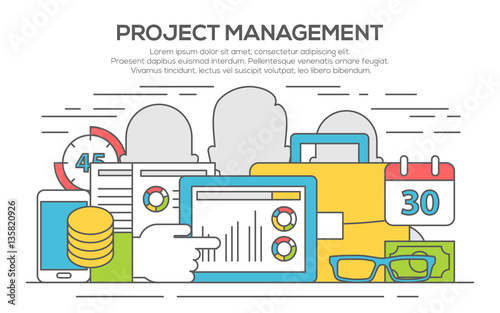 Project management business concept.