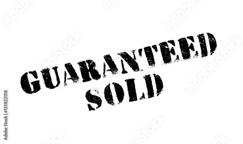 Guaranteed Sold rubber stamp. Grunge design with dust scratches. Effects can be easily removed for a clean, crisp look. Color is easily changed.