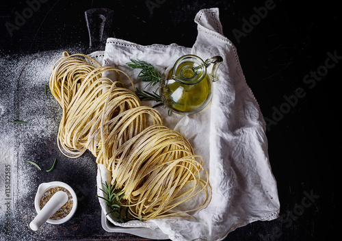 Fresh home made pasta photo