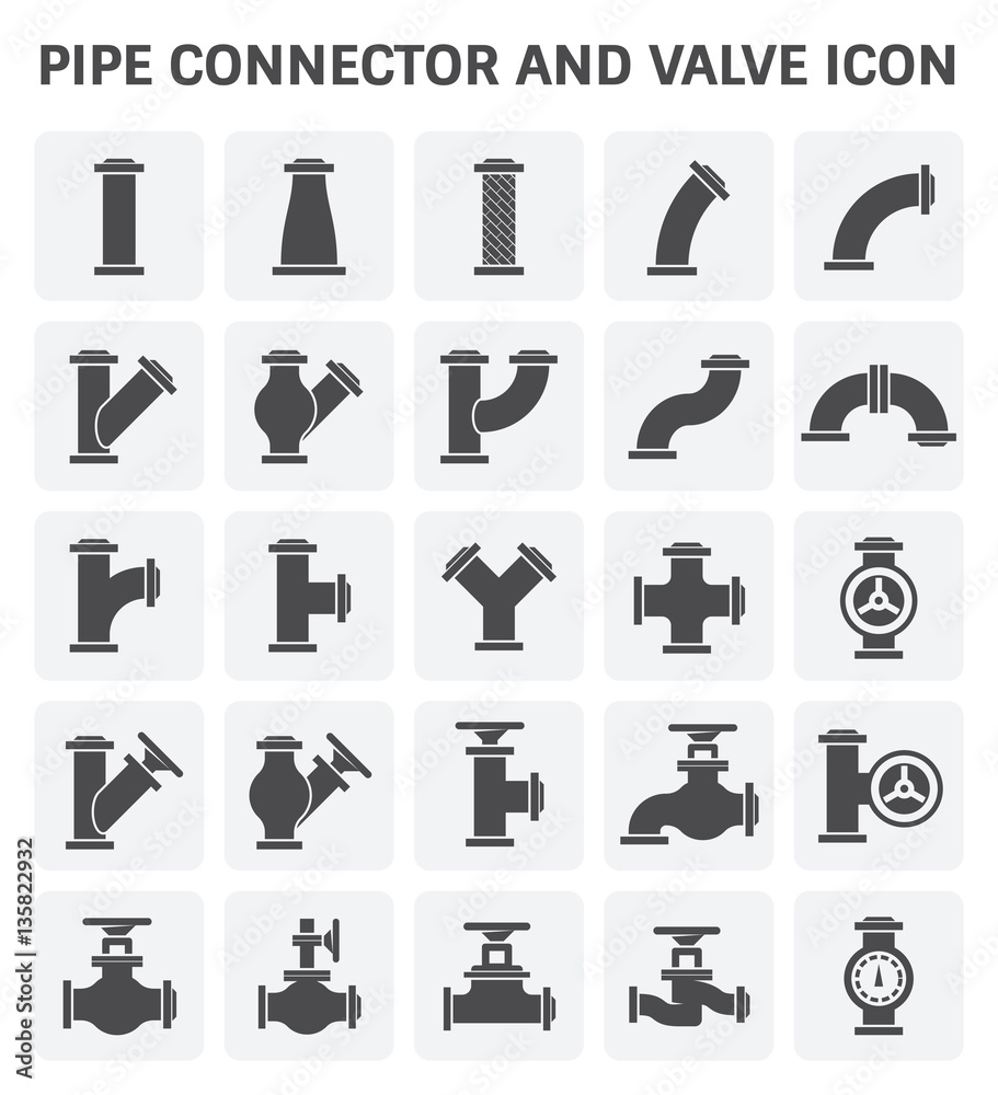 Pipe icon and flange fitting. Include control valve and pressure gauge. For pipeline construction and transportation liquid or gas i.e. oil, natural gas. Also for sewage, plumbing and irrigation. Pipe icon and flange fitting. Include control valve and pressure gauge. For pipeline construction and transportation liquid or gas i.e. oil, natural gas. Also for sewage, plumbing and irrigation.