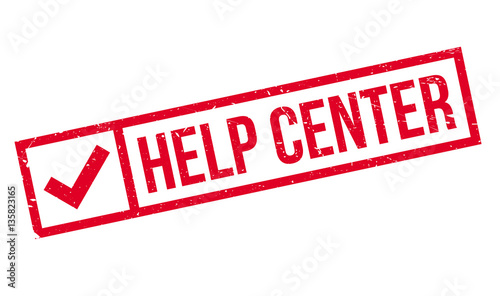 Help Center rubber stamp. Grunge design with dust scratches. Effects can be easily removed for a clean, crisp look. Color is easily changed.