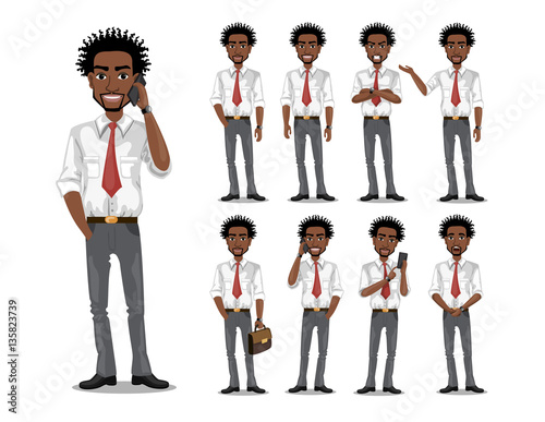 African American business man with folded arms