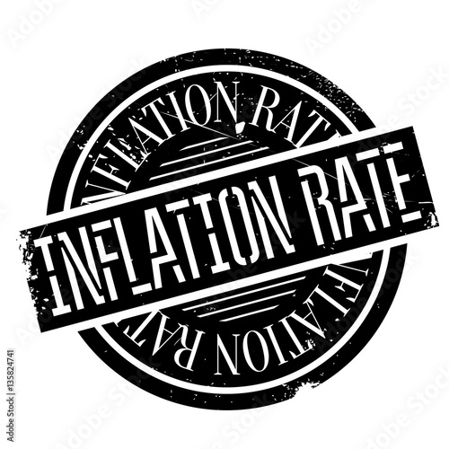 Inflation Rate rubber stamp. Grunge design with dust scratches. Effects can be easily removed for a clean, crisp look. Color is easily changed.