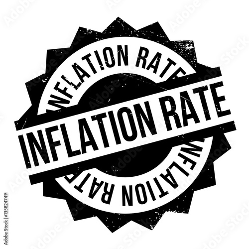 Inflation Rate rubber stamp. Grunge design with dust scratches. Effects can be easily removed for a clean, crisp look. Color is easily changed.