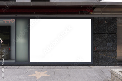 Street, Banner - Sign, Lighting Equipment, Billboard, Advertisement,Large blank billboard on a street wall,  banners with room to add your own text © RobbinLee